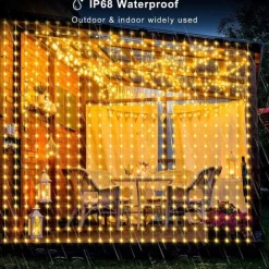 Elegant Wedding Party Reception Bluetooth RGB Phantom Curtain Light – USB Powered 300/450 LED Leather Thread LED String Lights for Party Decor