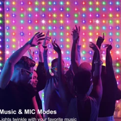 Elegant Wedding Party Reception Bluetooth RGB Phantom Curtain Light – USB Powered 300/450 LED Leather Thread LED String Lights for Party Decor
