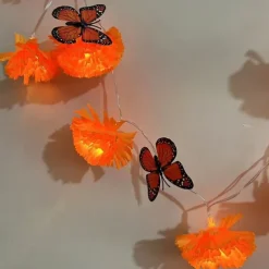Elegant Wedding Reception Party 10LED Marigold Garland String Lights Battery Operated 1.5M/3M for Day of the Dead Home Decor
