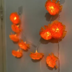 Elegant Wedding Reception Party 10LED Marigold Garland String Lights Battery Operated 1.5M/3M for Day of the Dead Home Decor