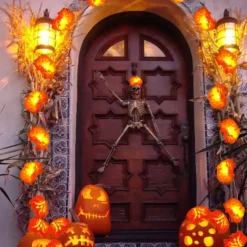 Elegant Wedding Reception Party 10LED Marigold Garland String Lights Battery Operated 1.5M/3M for Day of the Dead Home Decor