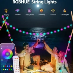 Elegant Wedding Reception Party Tuya WiFi Smart Bluetooth Colorful Ball String Light USB Powered 5-20M for Home Garden Decor
