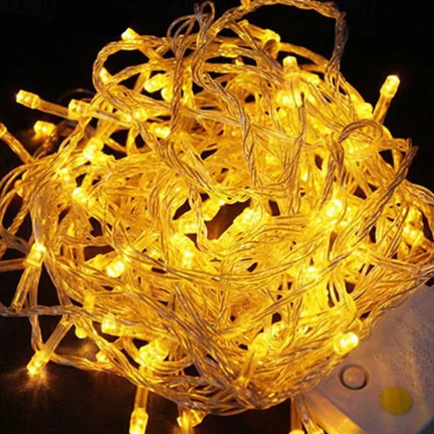 Elegant Wedding Reception Party 200LED 20M String Light Wedding Party Decoration Lights Garland Outdoor Waterproof New Year's 9 Colors LED Lamp