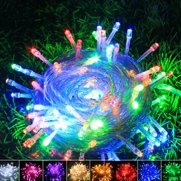 Elegant Wedding Reception Party 200LED 20M String Light Wedding Party Decoration Lights Garland Outdoor Waterproof New Year's 9 Colors LED Lamp