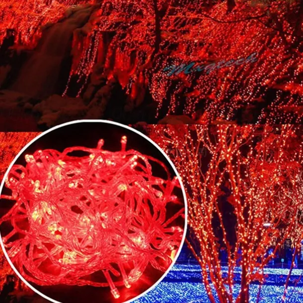 Elegant Wedding Reception Party 200LED 20M String Light Wedding Party Decoration Lights Garland Outdoor Waterproof New Year's 9 Colors LED Lamp