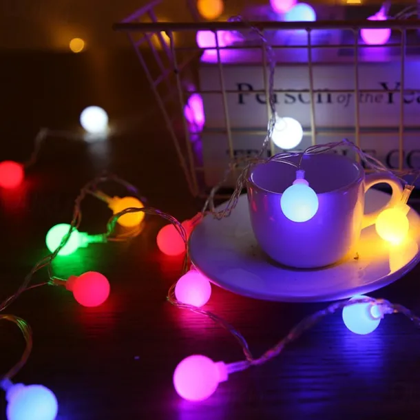 Elegant Wedding Reception Party 3M LED String Lights 20 LED Mini Balls Wedding Fairy Light Holiday Party Outdoor Courtyard Decoration Lamp USB Powered