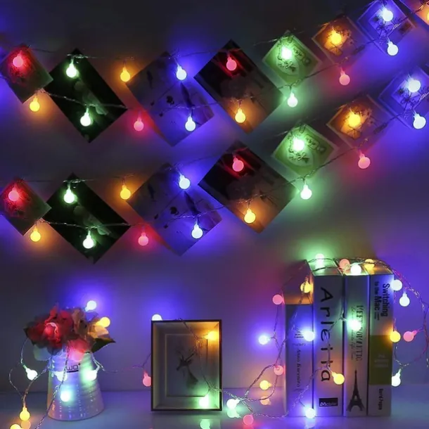 Elegant Wedding Reception Party 3M LED String Lights 20 LED Mini Balls Wedding Fairy Light Holiday Party Outdoor Courtyard Decoration Lamp USB Powered