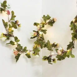 Elegant Wedding Reception Party 2.2M LED Fairy String Lights - 20 Rose Flower Decor String Lights for Christmas, Weddings, Valentine's & Parties AA Battery Powered