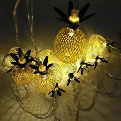 Elegant Wedding Reception Party 3M 20LEDs Pineapple LED String Lights Creative USB Plug-in Fairy Lights Christmas Wedding Garden Party Family Party Room Valentine's Day Decoration Pendant