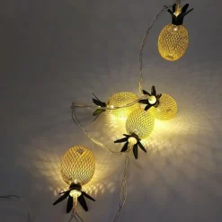 Elegant Wedding Reception Party 3M 20LEDs Pineapple LED String Lights Creative USB Plug-in Fairy Lights Christmas Wedding Garden Party Family Party Room Valentine's Day Decoration Pendant