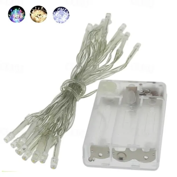 Elegant Wedding Reception Party LED String Lights LED Fairy Lights Christmas Wedding Bedroom Decoration Warm White Multi Color 1.5m 3m 10m AA Batteries Powered