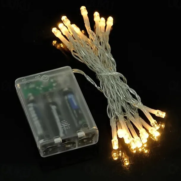 Elegant Wedding Reception Party LED String Lights LED Fairy Lights Christmas Wedding Bedroom Decoration Warm White Multi Color 1.5m 3m 10m AA Batteries Powered