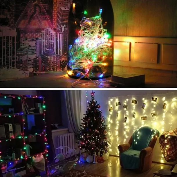 Elegant Wedding Reception Party LED String Lights LED Fairy Lights Christmas Wedding Bedroom Decoration Warm White Multi Color 1.5m 3m 10m AA Batteries Powered