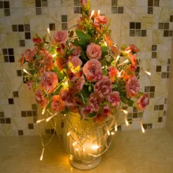 Elegant Wedding Reception Party USB LED Canopy String Lights, 3M/5M/10M Full Sky Star Fairy Lights with Remote Control 8 Modes for Christmas Garden & Wedding Decor