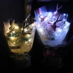 Elegant Wedding Reception Party 10pcs Waterproof LED Candles String Lights 1m 2m Copper Wire String Garland Submersible Vase Bottle Fairy Lamp for Christmas Wedding