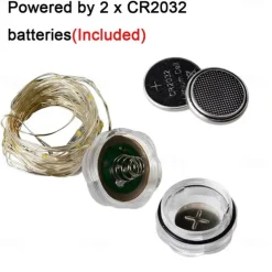 Elegant Wedding Reception Party 10pcs Waterproof LED Candles String Lights 1m 2m Copper Wire String Garland Submersible Vase Bottle Fairy Lamp for Christmas Wedding