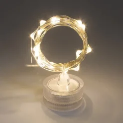 Elegant Wedding Reception Party 10pcs Waterproof LED Candles String Lights 1m 2m Copper Wire String Garland Submersible Vase Bottle Fairy Lamp for Christmas Wedding