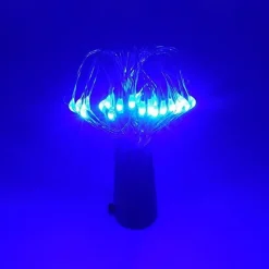 Elegant Wedding Reception Party 10pcs 15-LED 0.75M Copper Wire Bottle Stopper String Lights for Glass Craft Bottle Fairy Valentines Wedding Decoration Party