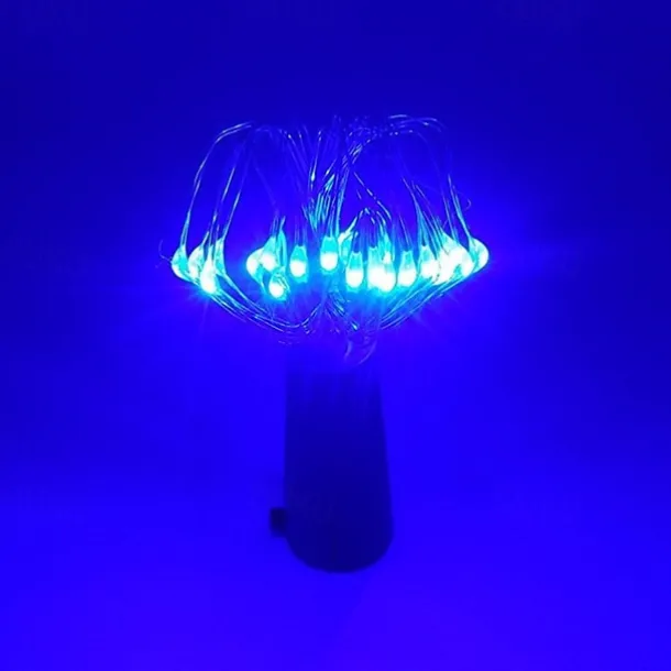 Elegant Wedding Reception Party 10pcs 15-LED 0.75M Copper Wire Bottle Stopper String Lights for Glass Craft Bottle Fairy Valentines Wedding Decoration Party