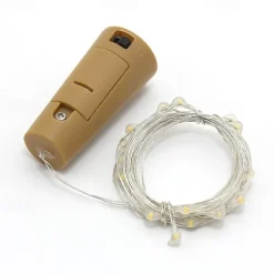 Elegant Wedding Reception Party 10pcs 15-LED 0.75M Copper Wire Bottle Stopper String Lights for Glass Craft Bottle Fairy Valentines Wedding Decoration Party