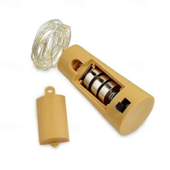 Elegant Wedding Reception Party 10pcs 15-LED 0.75M Copper Wire Bottle Stopper String Lights for Glass Craft Bottle Fairy Valentines Wedding Decoration Party