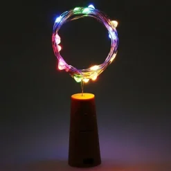 Elegant Wedding Reception Party 10pcs 15-LED 0.75M Copper Wire Bottle Stopper String Lights for Glass Craft Bottle Fairy Valentines Wedding Decoration Party