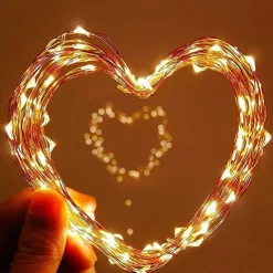 Elegant Wedding Reception Party 1pcs USB 10m 100leds LED String Light Colorful Waterproof LED Copper Wire Strings Holiday Lighting Fairy For Christmas Party Wedding Decoration