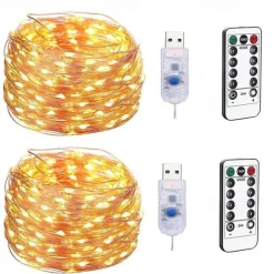 Elegant Wedding Reception Party 1pcs USB 10m 100leds LED String Light Colorful Waterproof LED Copper Wire Strings Holiday Lighting Fairy For Christmas Party Wedding Decoration