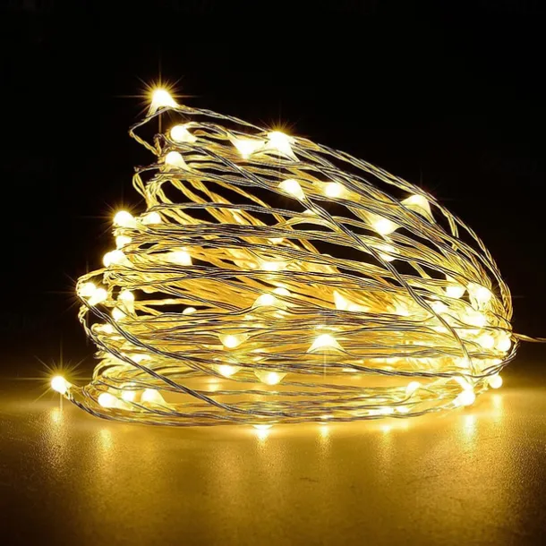 Elegant Wedding Reception Party Holiday Lights DC 5M Fairy Lights 12V 1A Adapter ChristmasNew YearWedding Decoration Lights Led Strings