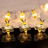 Elegant Wedding Reception Party Honey Bee Fairy String Lights Battery Operated Bee String Light Decorative Lights for Wedding Summer Party Indoor Outdoor Decoration