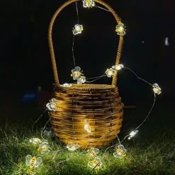 Elegant Wedding Reception Party Honey Bee Fairy String Lights Battery Operated Bee String Light Decorative Lights for Wedding Summer Party Indoor Outdoor Decoration