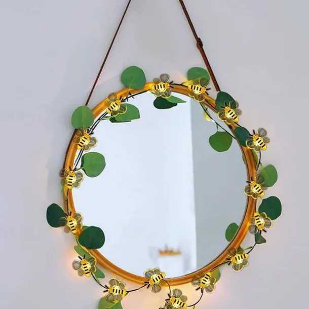 Elegant Wedding Reception Party Honey Bee Fairy String Lights Battery Operated Bee String Light Decorative Lights for Wedding Summer Party Indoor Outdoor Decoration