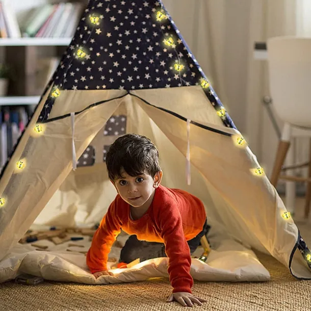 Elegant Wedding Reception Party Honey Bee Fairy String Lights Battery Operated Bee String Light Decorative Lights for Wedding Summer Party Indoor Outdoor Decoration