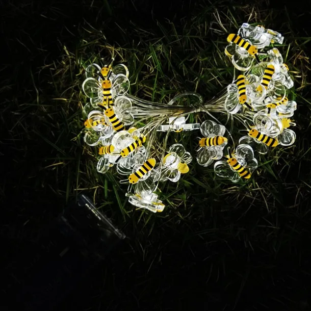 Elegant Wedding Reception Party Honey Bee Fairy String Lights Battery Operated Bee String Light Decorative Lights for Wedding Summer Party Indoor Outdoor Decoration