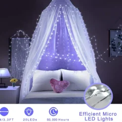 Elegant Wedding Reception Party 10pcs LED Fairy Lights 1m 10LEDs Copper Wire String Lights Battery Operated for Xmas Garland Party Wedding Home Decoration Without Battery