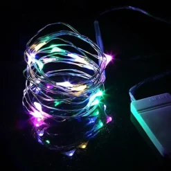 Elegant Wedding Reception Party 10Packs LED Fairy String Lights 1M 10LEDs Christmas Silver Copper Wire Light for Christmas Wedding Bedroom Decoration Party Holiday Gift
