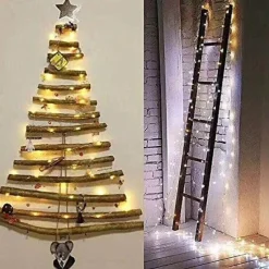 Elegant Wedding Reception Party 10Packs LED Fairy String Lights 1M 10LEDs Christmas Silver Copper Wire Light for Christmas Wedding Bedroom Decoration Party Holiday Gift