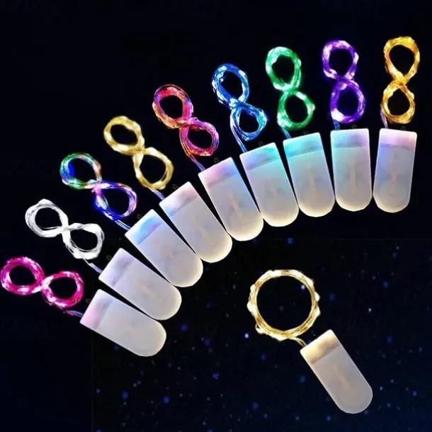 Elegant Wedding Reception Party 10Packs LED Fairy String Lights 1M 10LEDs Christmas Silver Copper Wire Light for Christmas Wedding Bedroom Decoration Party Holiday Gift