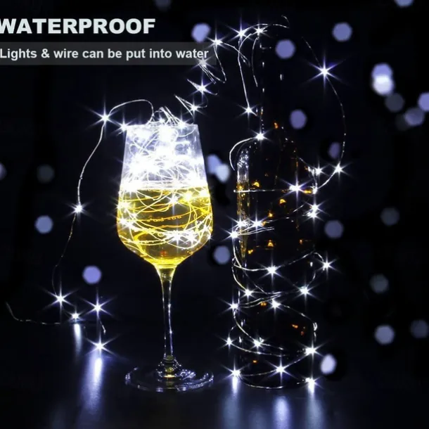 Elegant Wedding Reception Party 10Packs LED Fairy String Lights 1M 10LEDs Christmas Silver Copper Wire Light for Christmas Wedding Bedroom Decoration Party Holiday Gift