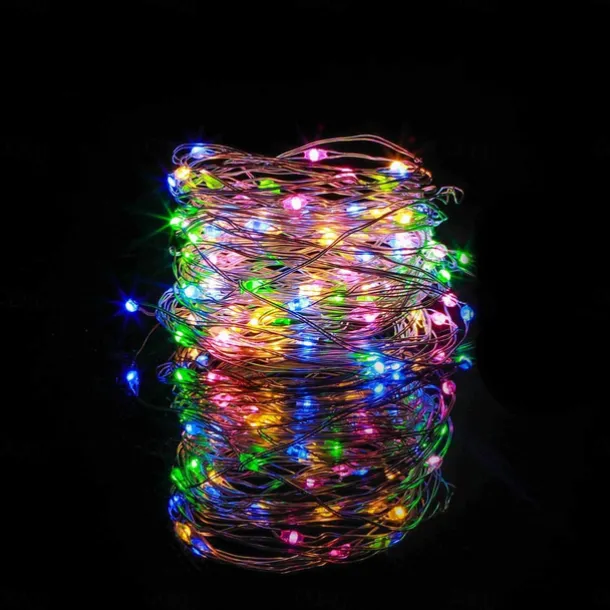 Elegant Wedding Reception Party 10Packs LED Fairy String Lights 1M 10LEDs Christmas Silver Copper Wire Light for Christmas Wedding Bedroom Decoration Party Holiday Gift
