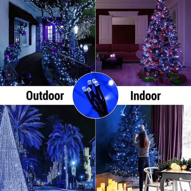 Elegant Wedding Reception Party LED Christmas Lights Indoor Outdoor Twinkle Fairy String Lights 8 Modes Waterproof Plug in for Xmas Wedding Party Decoration