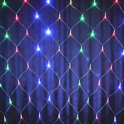 Elegant Wedding Reception Party LED Net Lights 192 LEDs 3Mx2M Outdoor Waterproof String Lights for Christmas Wedding Decoration Fairy String Light Outdoor Décor Lamp Home Décor Interior Decorating