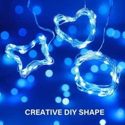 Elegant Wedding Reception Party 24pcs 1M 10Leds LED String Fairy Lights Garland Decorative Light Outdoor String Lights Copper Wire CR2032 Battery Operated Christmas Wedding Party Decoration