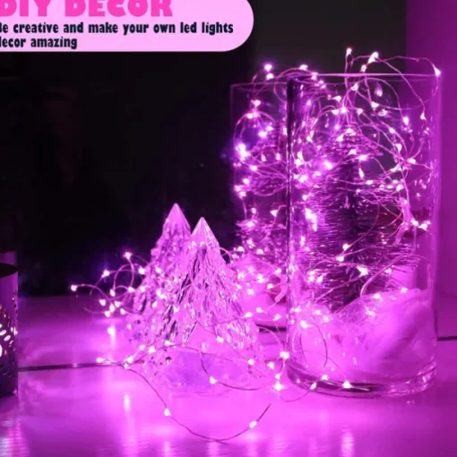 Elegant Wedding Reception Party 24pcs 1M 10Leds LED String Fairy Lights Garland Decorative Light Outdoor String Lights Copper Wire CR2032 Battery Operated Christmas Wedding Party Decoration