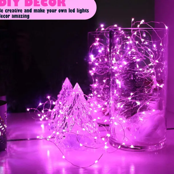 Elegant Wedding Reception Party 24pcs 1M 10Leds LED String Fairy Lights Garland Decorative Light Outdoor String Lights Copper Wire CR2032 Battery Operated Christmas Wedding Party Decoration