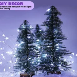 Elegant Wedding Reception Party 24pcs 1M 10Leds LED String Fairy Lights Garland Decorative Light Outdoor String Lights Copper Wire CR2032 Battery Operated Christmas Wedding Party Decoration
