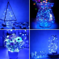 Elegant Wedding Reception Party 24pcs 1M 10Leds LED String Fairy Lights Garland Decorative Light Outdoor String Lights Copper Wire CR2032 Battery Operated Christmas Wedding Party Decoration