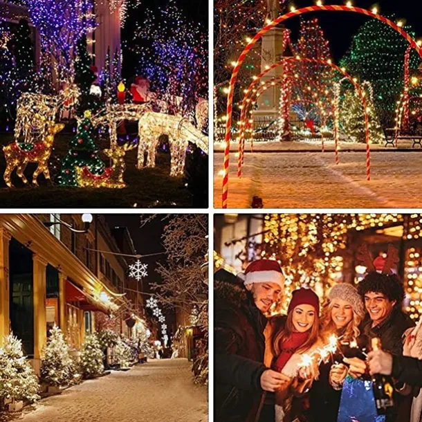 Elegant Wedding Reception Party 1/2Packs Outdoor Solar Fairy String Light 22M 200LEDs 8 Modes Garden Twinkle Lights Waterproof for Wedding Party Patio Decoration Christmas