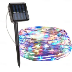 Elegant Wedding Reception Party 1/2Packs Outdoor Solar Fairy String Light 22M 200LEDs 8 Modes Garden Twinkle Lights Waterproof for Wedding Party Patio Decoration Christmas