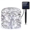 Elegant Wedding Reception Party Outdoor Solar LED String Lights Wedding Decoration 10M 33ft 100 LED 8 Lighting Modes Waterproof Fairy Lights Garden Christmas Wedding Birthday Party Holiday Decoration